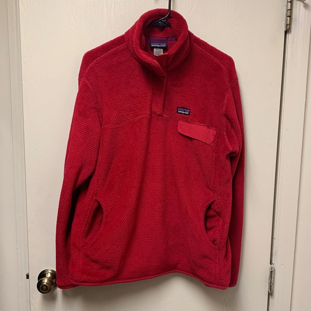 Patagonia Red Fuzzy Pullover